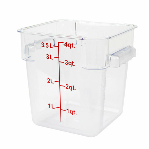 Thunder Group PLSFT004PC 4 qt Square Food Storage Container - Clear - 6, (each)-cityfoodequipment.com