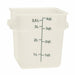 Thunder Group PLSFT004PP 4 qt Square Food Storage Container - Polypropylene, White - 6, (each)-cityfoodequipment.com