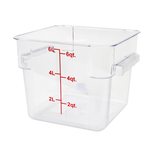 Thunder Group PLSFT006PC 6 qt Square Food Storage Container - Clear - 6, (each)-cityfoodequipment.com