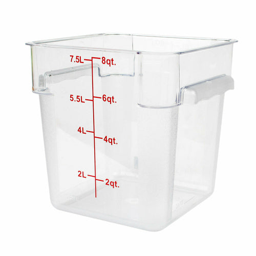 Thunder Group PLSFT008PC 8 qt Square Food Storage Container - Clear - 6, (each)-cityfoodequipment.com