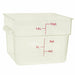 Thunder Group PLSFT012PP 12 qt Square Food Storage Container - White - 6, (each)-cityfoodequipment.com