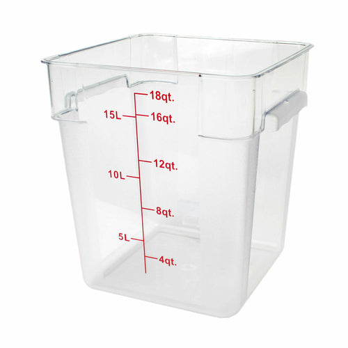 Thunder Group PLSFT018PC 18 qt Square Food Storage Container - Clear - 6, (each)-cityfoodequipment.com