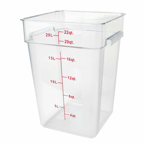 Thunder Group PLSFT022PC 22 qt Square Food Storage Container - Clear - 6, (each)-cityfoodequipment.com