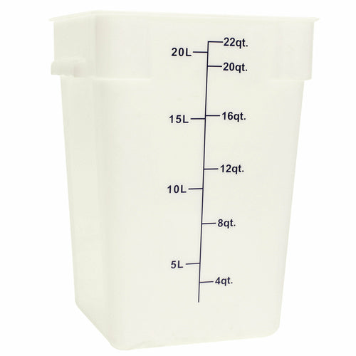 Thunder Group PLSFT022PP 22 qt Square Food Storage Container - White - 6, (each)-cityfoodequipment.com