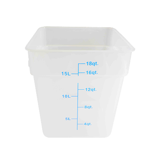 Thunder Group PLSFT018TL 18 qt Square Food Storage Container - Polypropylene, Translucent - 6, (each)-cityfoodequipment.com