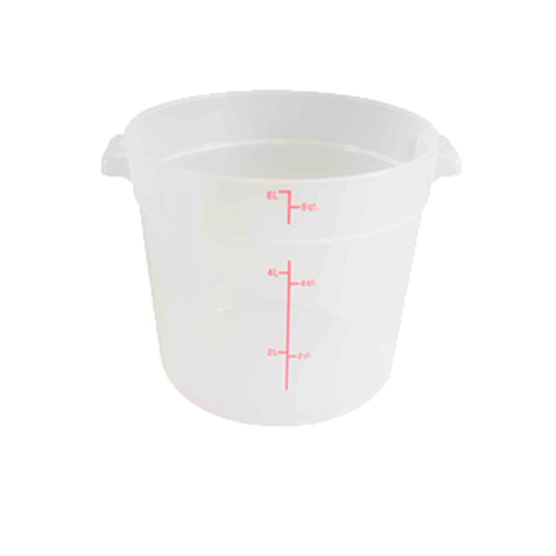 Thunder Group PLRFT306TL 6 qt Round Food Storage Container - Polypropylene, Translucent - 12, (each)-cityfoodequipment.com