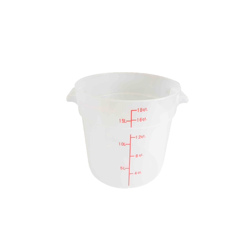 Thunder Group PLRFT318TL 18 qt Round Food Storage Container - Polypropylene, Translucent - 6, (each)-cityfoodequipment.com