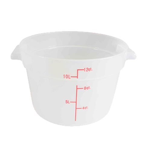 Thunder Group PLRFT312TL 12 qt Round Food Storage Container - Polypropylene, Translucent - 12, (each)-cityfoodequipment.com
