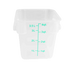 Thunder Group PLSFT004TL 4 qt Square Food Storage Container - Polypropylene, Translucent - 6, (each)-cityfoodequipment.com
