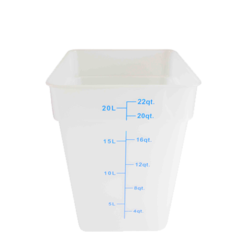 Thunder Group PLSFT022TL 22 qt Square Food Storage Container - Polypropylene, Translucent - 6, (each)-cityfoodequipment.com
