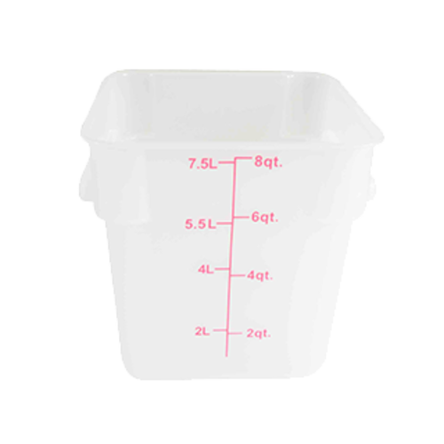 Thunder Group PLSFT008TL 8 qt Square Food Storage Container - Polypropylene, Translucent - 6, (each)-cityfoodequipment.com