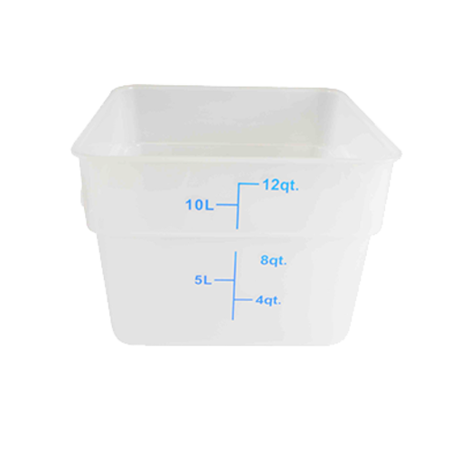 Thunder Group PLSFT012TL 12 qt Square Food Storage Container - Polypropylene, Translucent - 6, (each)-cityfoodequipment.com