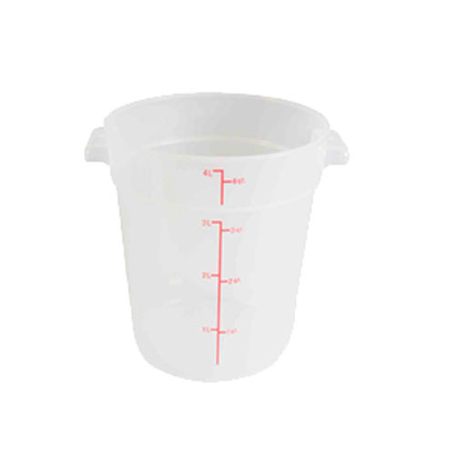 Thunder Group PLRFT304TL 4 qt Round Food Storage Container - Polypropylene, Translucent - 12, (each)-cityfoodequipment.com