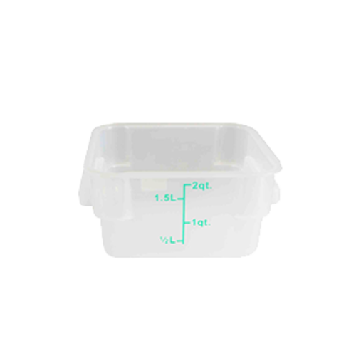 Thunder Group PLSFT002TL 2 qt Square Food Storage Container - Polypropylene, Translucent - 6, (each)-cityfoodequipment.com