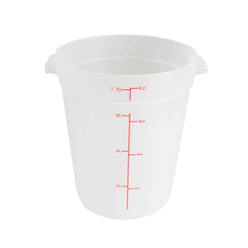 Thunder Group PLRFT308TL 8 qt Round Food Storage Container - Polypropylene, Translucent - 12, (each)-cityfoodequipment.com