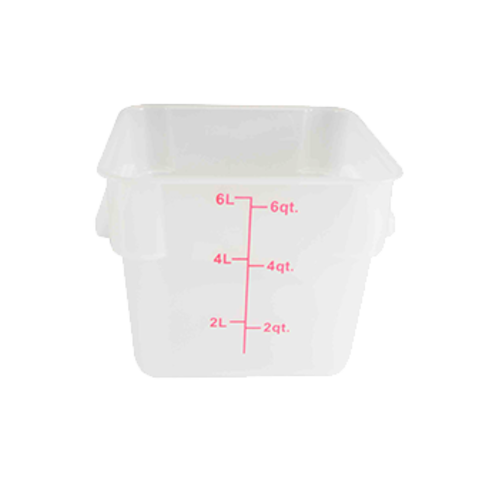 Thunder Group PLSFT006TL 6 qt Square Food Storage Container - Polypropylene, Translucent - 6, (each)-cityfoodequipment.com