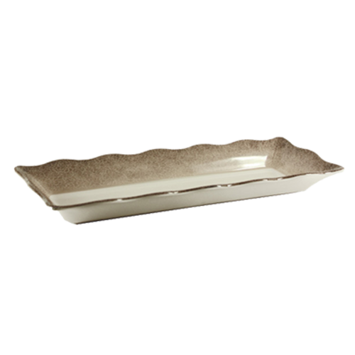 Thunder Group SD3318J Melamine Serving Tray - 17 1/2" x 6 3/4", Beige - 6, (each)-cityfoodequipment.com