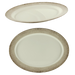 Thunder Group SD2121J 21" x 15" Oval Jazz Platter - Melamine, Beige - 2, (each)-cityfoodequipment.com