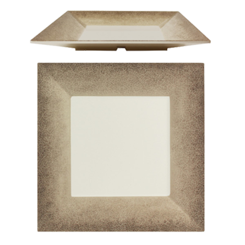 Thunder Group SD3216J 16" Square Melamine Dinner Plate, Beige - 6, (each)-cityfoodequipment.com