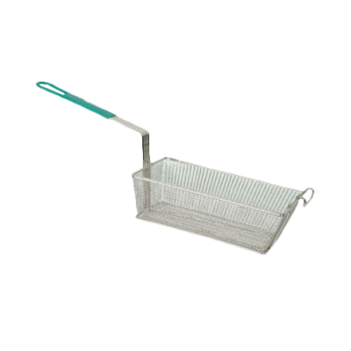 Thunder Group SLFB004 Fryer Basket w/ Coated Handle & Front Hook, 13" x 6 5/8" x 5 1/8" - 12, (each)-cityfoodequipment.com