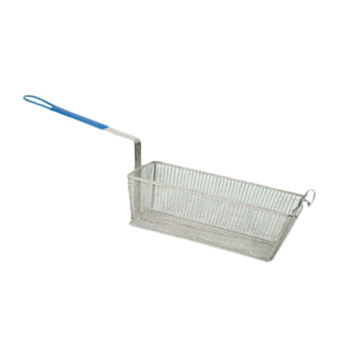 Thunder Group SLFB005 Fryer Basket w/ Coated Handle & Front Hook, 13 3/8" x 5 3/4" x 5 3/4" - 12, (each)-cityfoodequipment.com
