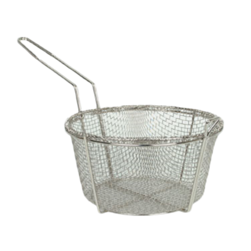 Thunder Group SLFB006 Fryer Basket w/ Uncoated Handle & Front Hook, 13 1/4"D x 5 1/8"H - 20, (each)-cityfoodequipment.com