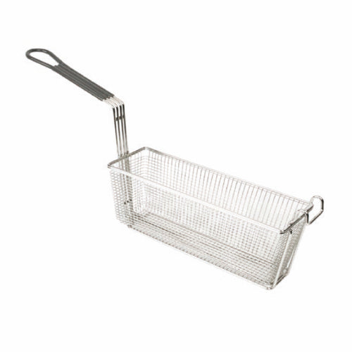 Thunder Group SLFB007 Fryer Basket w/ Coated Handle & Front Hook, 13 3/8" x 4 3/8" x 5 3/4" - 12, (each)-cityfoodequipment.com