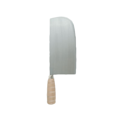 Thunder Group SLKF019 9" Wan Woo Knife w/ Wood Handle, Cast Iron - 50, (each)-cityfoodequipment.com