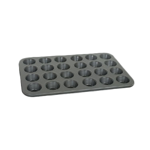 Thunder Group SLKMP024 24 Compartment Mini Muffin Pan w/ Non-Stick Coating, Carbon Steel - 12, (each)-cityfoodequipment.com