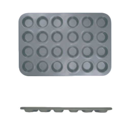 Thunder Group SLKMP124 24 Compartment Mini Muffin Pan w/ Non-Stick Coating, Carbon Steel - 24, (each)-cityfoodequipment.com