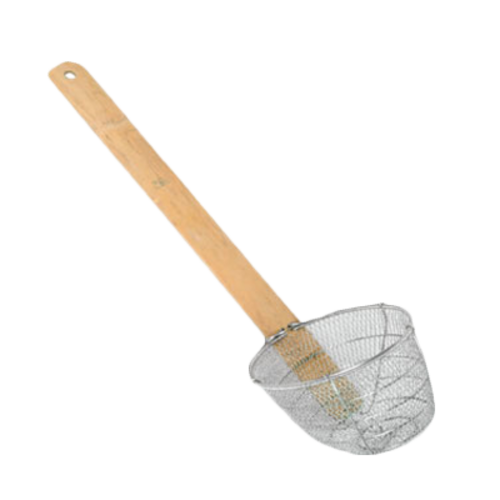 Thunder Group SLNS005 5 1/2" Mesh Noodle Skimmer - Bamboo Handle, Stainless Steel - 50, (each)-cityfoodequipment.com