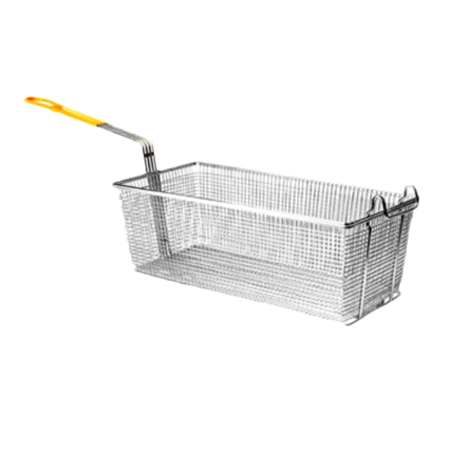 Thunder Group SLFB009 Fryer Basket w/ Coated Handle & Front Hook, 17" x 8 1/4" x 6" - 6, (each)-cityfoodequipment.com