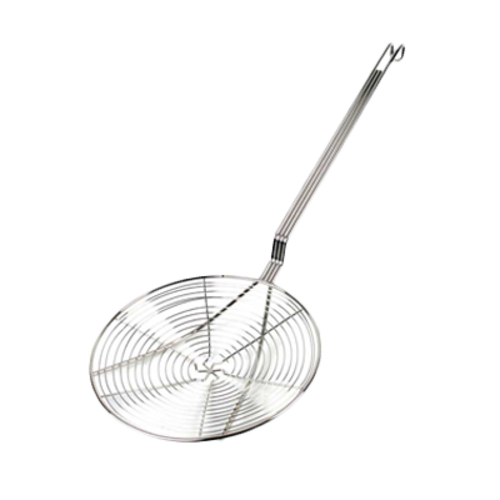 Thunder Group SLSKS009 9" Round Spiral Wire Skimmer, Nickel Plated - 12, (each)-cityfoodequipment.com