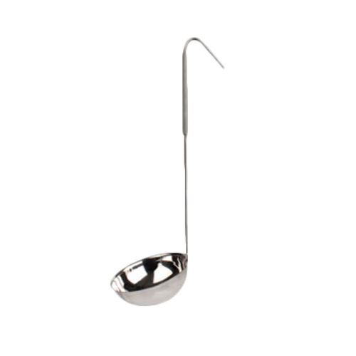 Thunder Group SLOL208 12 oz SLOL Series Serving Ladle - Stainless Steel, Grey Vinyl Handle - 12, (each)-cityfoodequipment.com