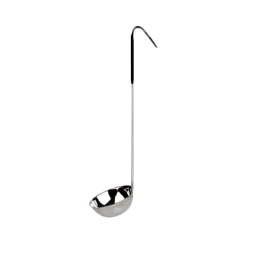 Thunder Group SLOL206 6 oz SLOL Series Serving Ladle - Stainless Steel, Black Vinyl Handle - 12, (each)-cityfoodequipment.com