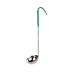 Thunder Group SLOL205 4 oz SLOL Series Serving Ladle - Stainless Steel, Green Vinyl Handle - 12, (each)-cityfoodequipment.com