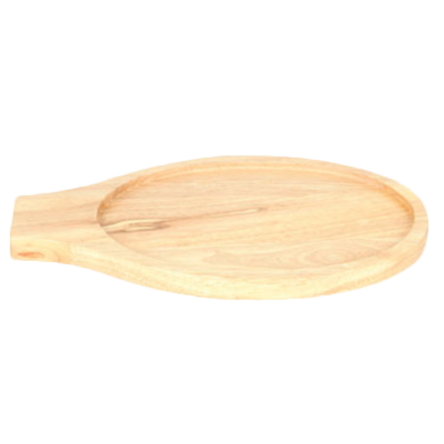 Thunder Group WDFJ001 Oval Fajita Skillet Underliner - 12 1/4" x 8", Beech Wood - 12, (each)-cityfoodequipment.com