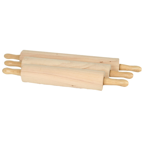 Thunder Group WDRNP015 15" Rolling Pin w/ 3 1/4" Barrel, Wood - 6, (each)-cityfoodequipment.com
