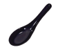 Town 1 oz Chinese Soup Spoon, Melamine Black, 5 5/8 in (22801B)-cityfoodequipment.com