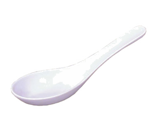 Town 2/3 oz Chinese Soup Spoon, Ceramic White, 5 in (22802)-cityfoodequipment.com