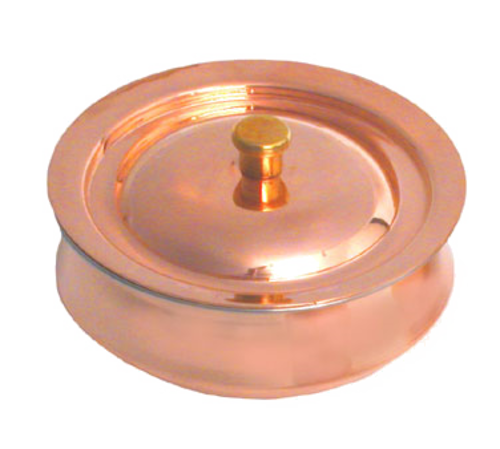 Town 20 oz Stew Pot, With Cover Round, Copper Exterior, Stainless Interior (25262)-cityfoodequipment.com