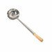 Town Stainless Wok Ladle, 17 1/2 in, With Wooden Handle 5 X 4 1/2" Bowl, Perforated (32904)-cityfoodequipment.com