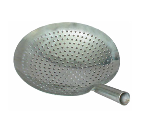 Town Stainless Mandarin Strainer, Perforated, 5" Handle, One-Piece, 12" (32912)-cityfoodequipment.com