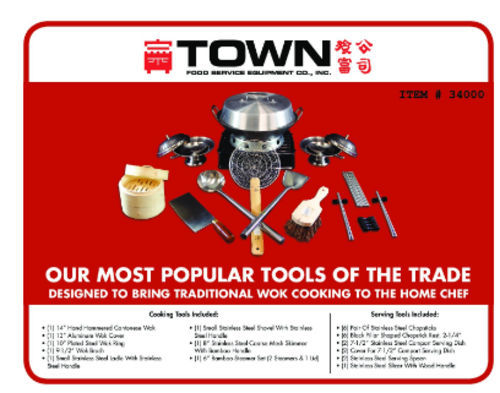 Town 33-Piece Professional Home Wok Kit (34000)-cityfoodequipment.com