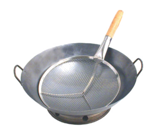 Town 11" Cantonese Strainer w/ Reinforced Mesh & Frame, Wood Handle (42411)-cityfoodequipment.com