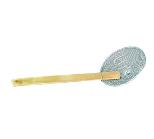 Town 6" Diameter Fine Mesh Skimmer, Bamboo Handle, Round, Stainless (42526)-cityfoodequipment.com