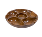 Town 12 in Diameter PuPu Platter, Five Compartment, Revolving Base, Wooden (51305)-cityfoodequipment.com