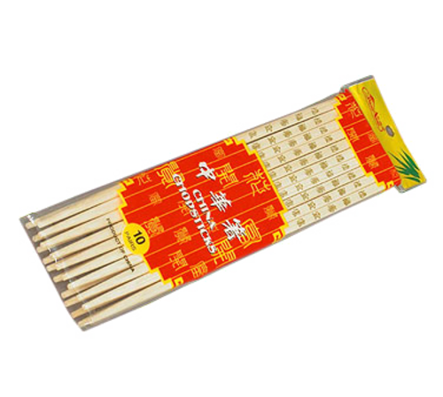 Town 10 1/2" Wooden Bamboo Chopsticks, Red Imprint (51310)-cityfoodequipment.com