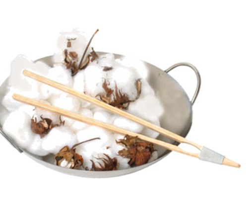 Town 10 1/2" Bamboo Serving Tong, Joined and Tied (51318)-cityfoodequipment.com