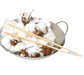 Town 10 1/2" Bamboo Serving Tong, Joined and Tied (51318)-cityfoodequipment.com